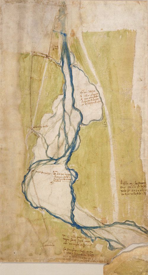 Map of Arno and Mugnone just outside Florence