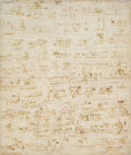 A sheet of puzzle writing, mainly in the form of pictographs