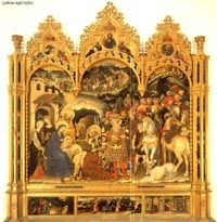 
<em>
Adoration of the Magi</em>, Gentile da Fabriano, 1423<br />