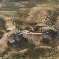 Aerial View of Green River Stone Company fossil quarry